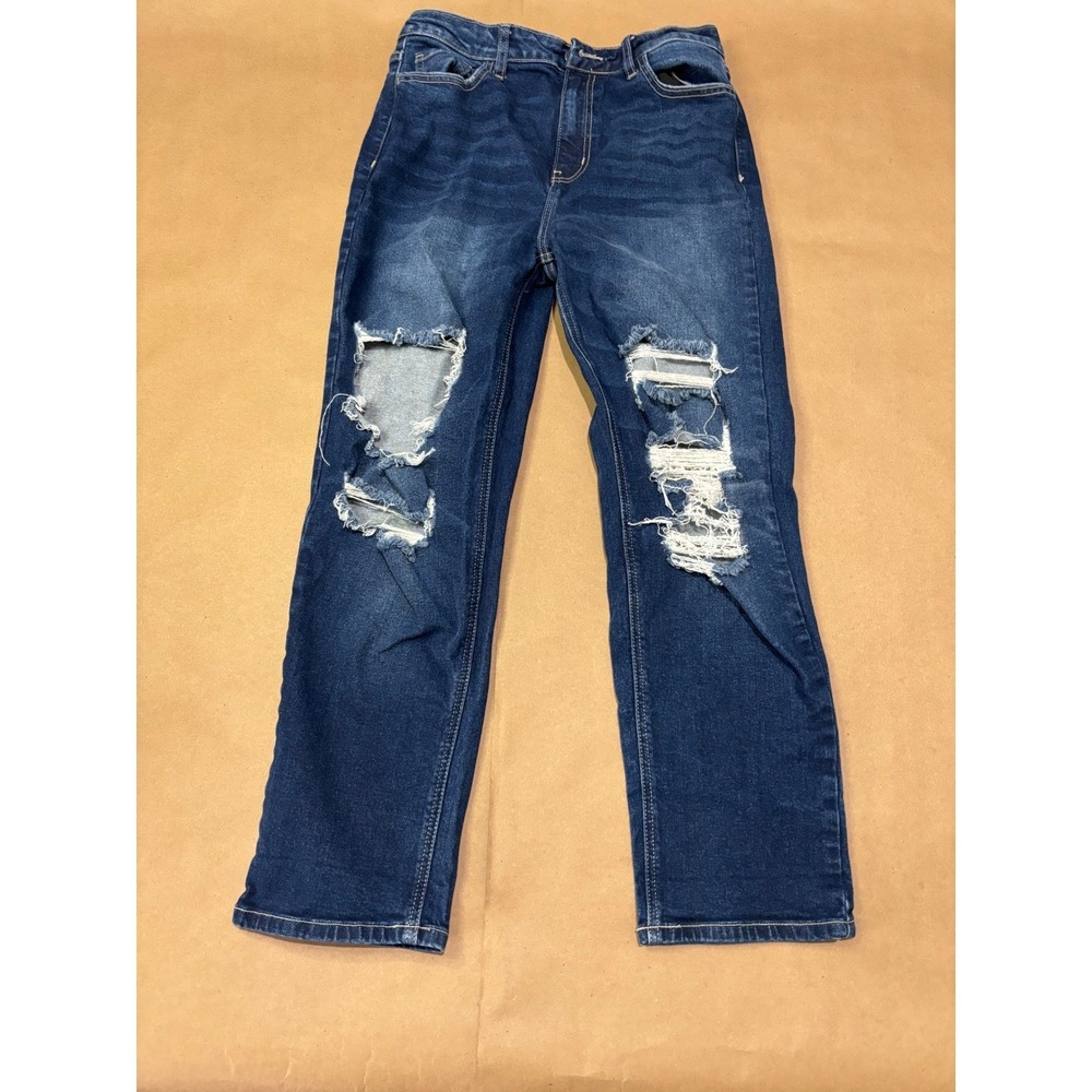 Fashion Nova Blue Distressed Jeans Women Size‎ 9